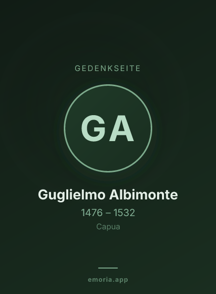 Gedenkportrait von Guglielmo Albimonte