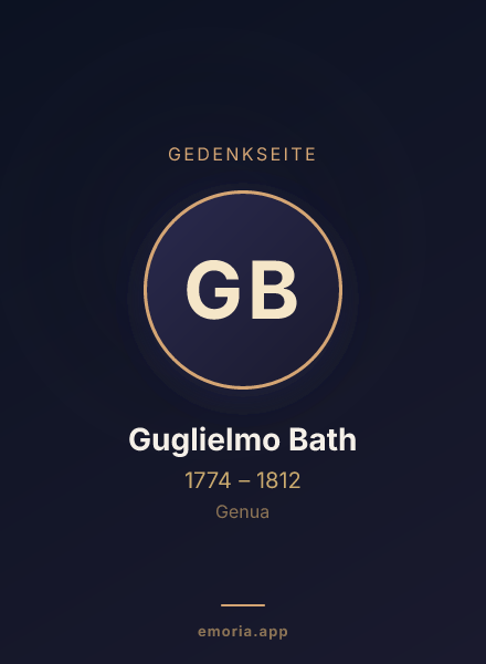 Gedenkportrait von Guglielmo Bath