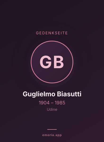 Gedenkportrait von Guglielmo Biasutti