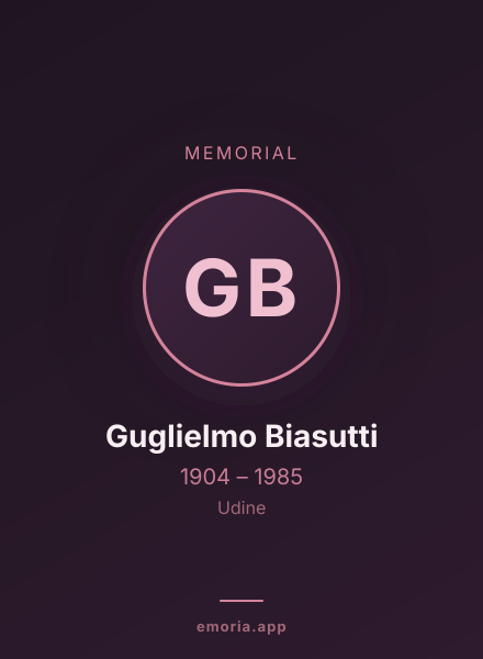 Memorial portrait of Guglielmo Biasutti