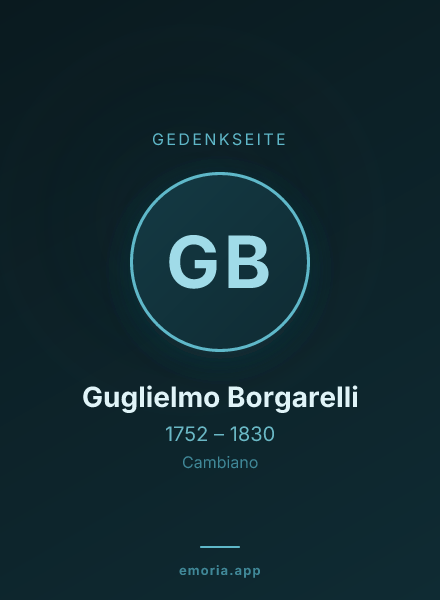 Gedenkportrait von Guglielmo Borgarelli