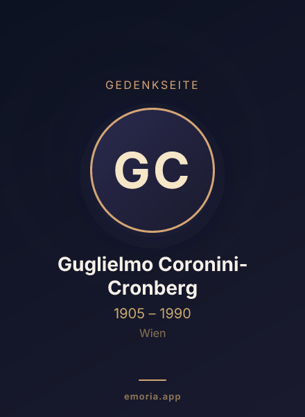 Gedenkportrait von Guglielmo Coronini-Cronberg
