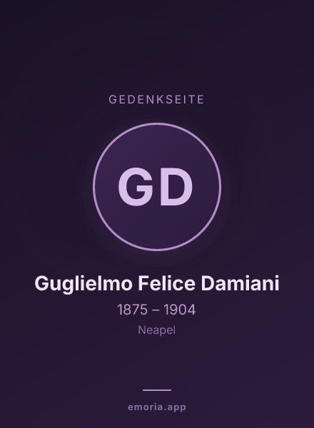 Gedenkportrait von Guglielmo Felice Damiani