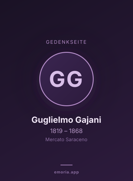 Gedenkportrait von Guglielmo Gajani