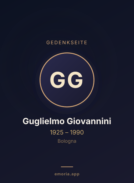 Gedenkportrait von Guglielmo Giovannini