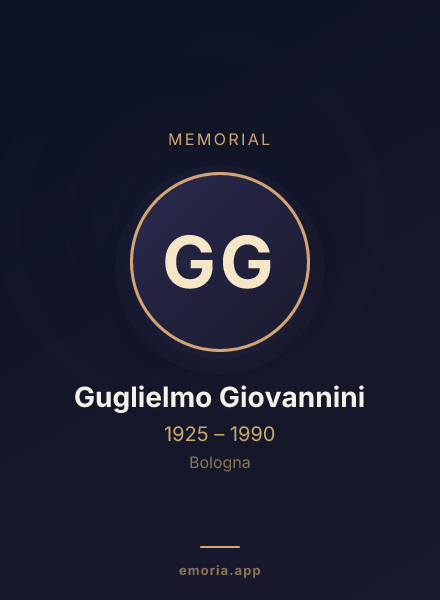 Memorial portrait of Guglielmo Giovannini