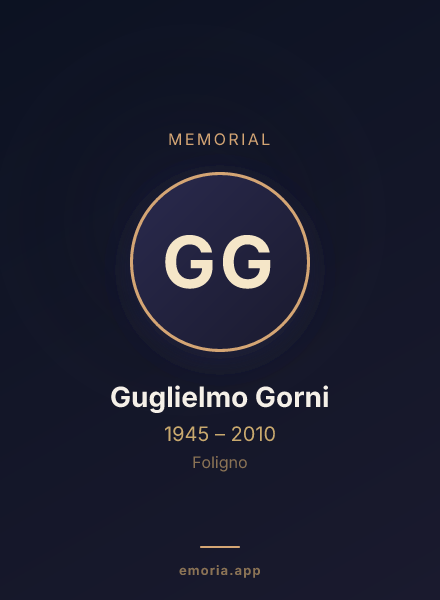 Memorial portrait of Guglielmo Gorni