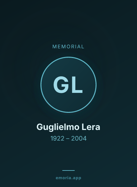 Memorial portrait of Guglielmo Lera