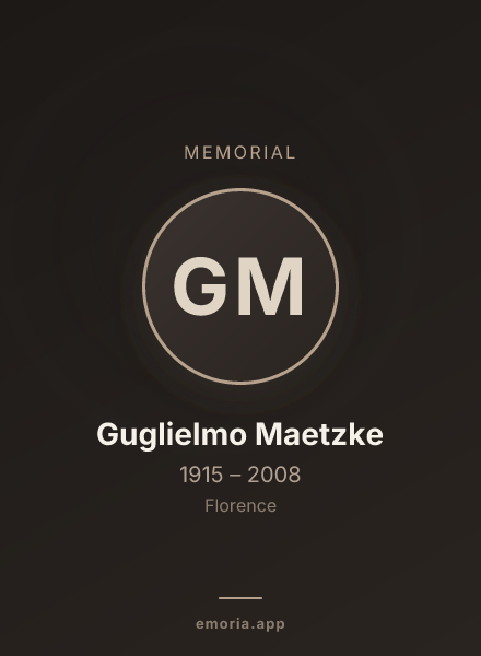 Memorial portrait of Guglielmo Maetzke