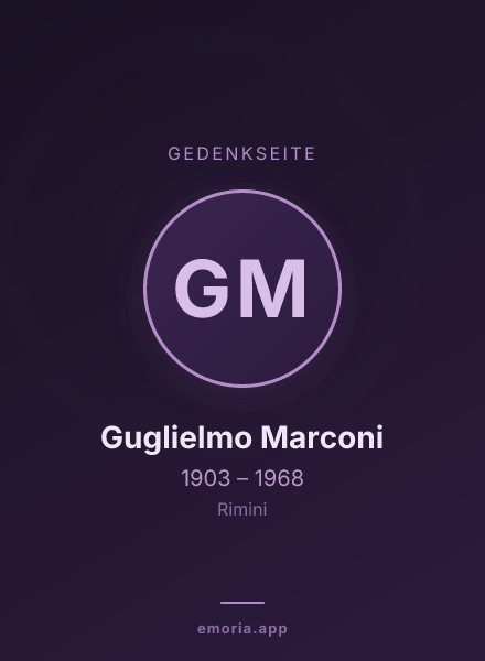 Gedenkportrait von Guglielmo Marconi