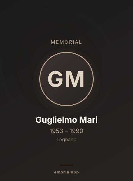 Memorial portrait of Guglielmo Mari