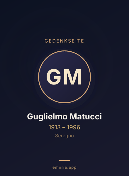 Gedenkportrait von Guglielmo Matucci