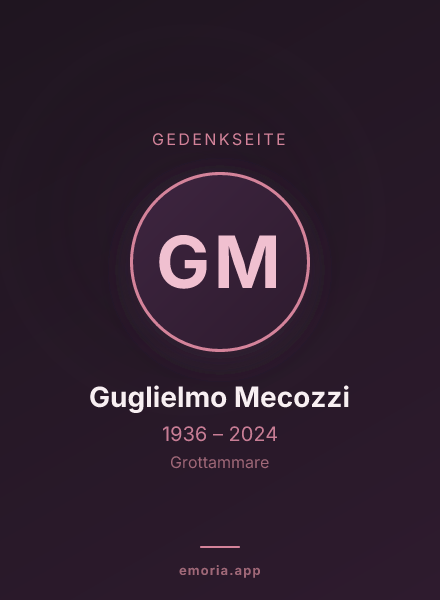 Gedenkportrait von Guglielmo Mecozzi