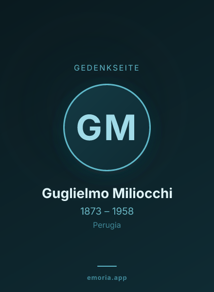 Gedenkportrait von Guglielmo Miliocchi