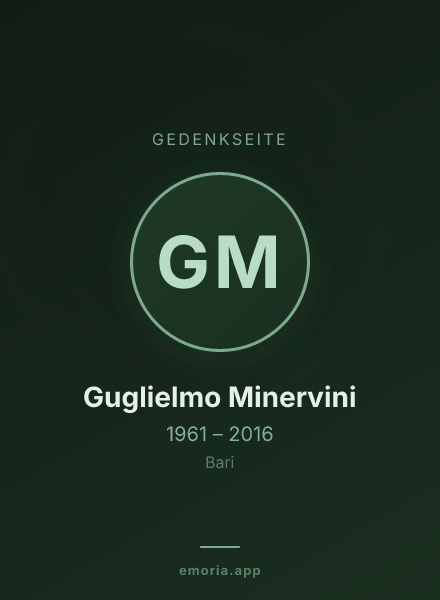 Gedenkportrait von Guglielmo Minervini