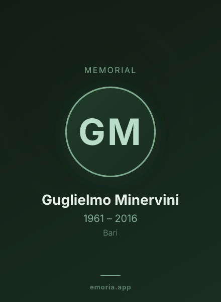 Memorial portrait of Guglielmo Minervini