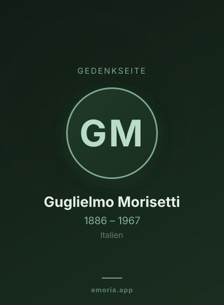 Gedenkportrait von Guglielmo Morisetti
