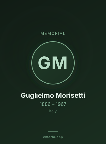 Memorial portrait of Guglielmo Morisetti