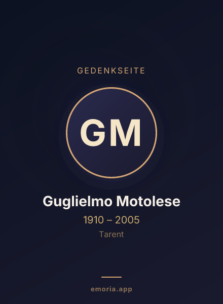 Gedenkportrait von Guglielmo Motolese