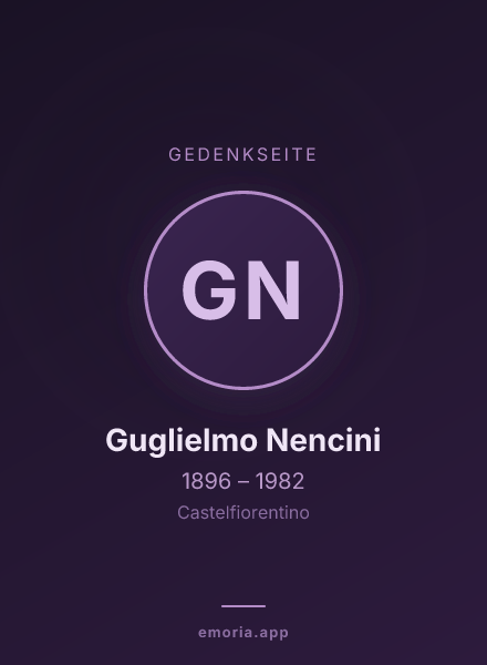 Gedenkportrait von Guglielmo Nencini