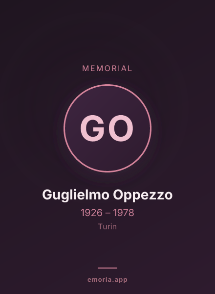 Memorial portrait of Guglielmo Oppezzo
