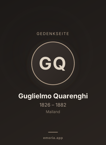 Gedenkportrait von Guglielmo Quarenghi
