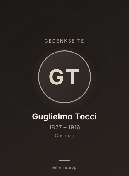 Gedenkportrait von Guglielmo Tocci