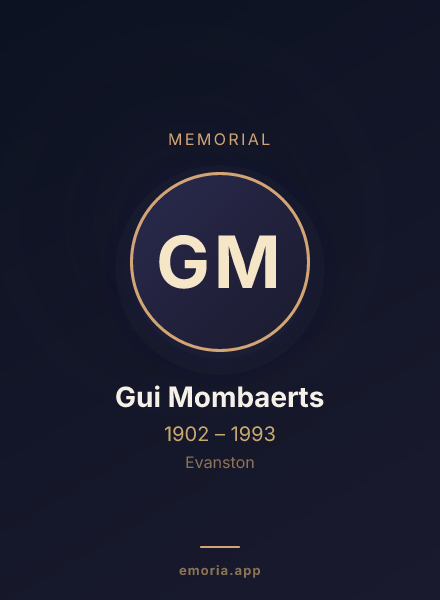 Memorial portrait of Gui Mombaerts