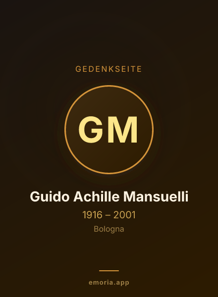 Gedenkportrait von Guido Achille Mansuelli