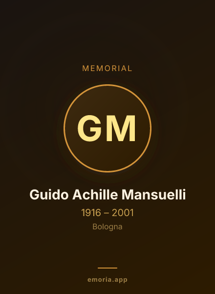 Memorial portrait of Guido Achille Mansuelli