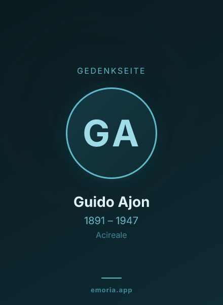 Gedenkportrait von Guido Ajon