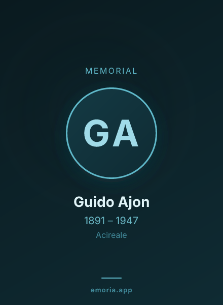 Memorial portrait of Guido Ajon