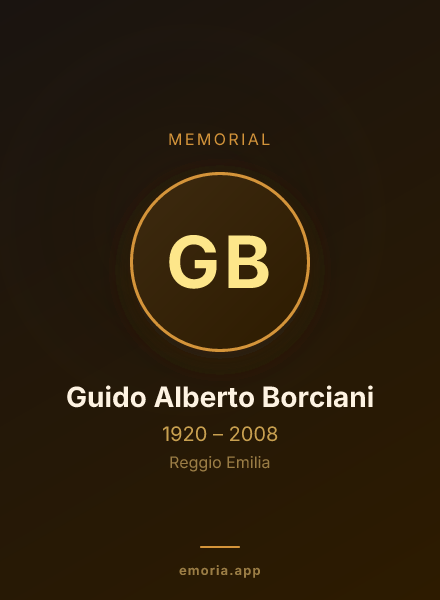Memorial portrait of Guido Alberto Borciani