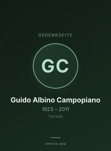 Gedenkportrait von Guido Albino Campopiano