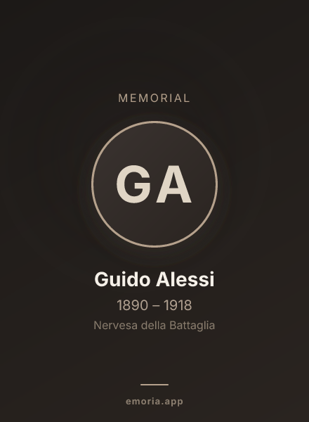Memorial portrait of Guido Alessi