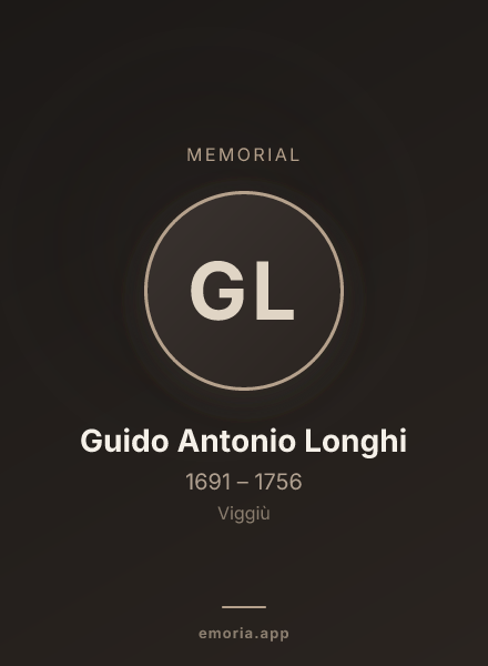 Memorial portrait of Guido Antonio Longhi