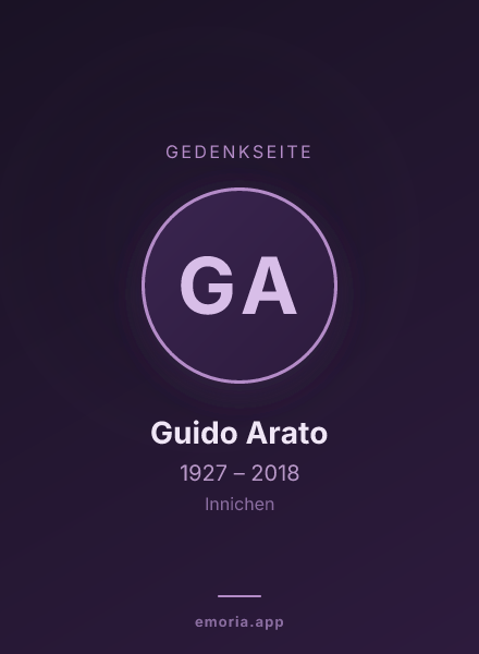 Gedenkportrait von Guido Arato