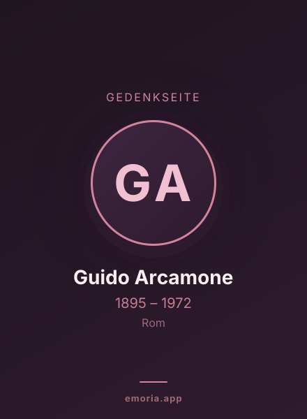 Gedenkportrait von Guido Arcamone
