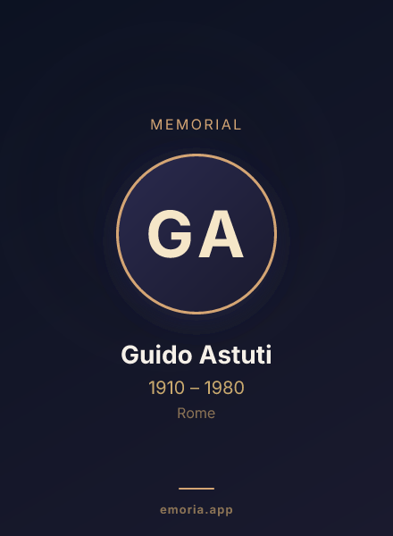 Memorial portrait of Guido Astuti