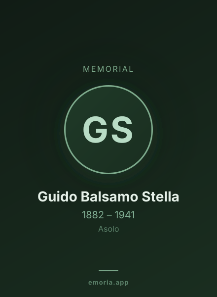 Memorial portrait of Guido Balsamo Stella