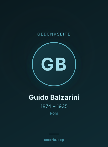 Gedenkportrait von Guido Balzarini