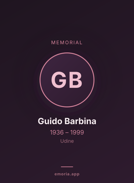 Memorial portrait of Guido Barbina