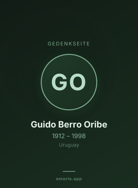 Gedenkportrait von Guido Berro Oribe