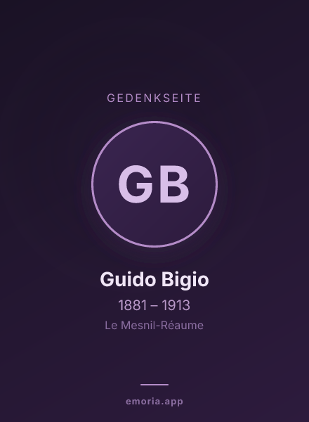 Gedenkportrait von Guido Bigio
