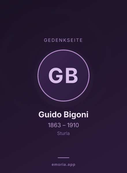Gedenkportrait von Guido Bigoni