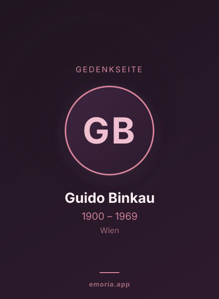 Gedenkportrait von Guido Binkau