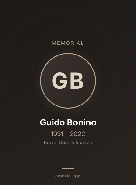 Memorial portrait of Guido Bonino