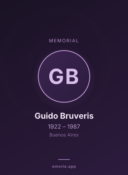 Memorial portrait of Guido Bruveris