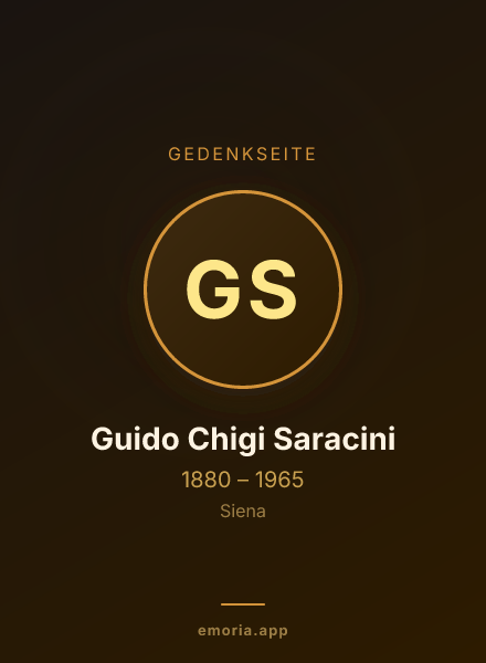 Gedenkportrait von Guido Chigi Saracini