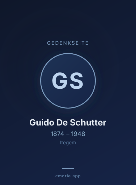 Gedenkportrait von Guido De Schutter